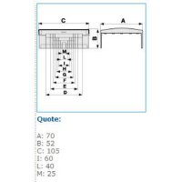 NTAN 60X40 W 02523 T-kus pro podparapetní systémy, 60x40, bílá IBOCO B02523