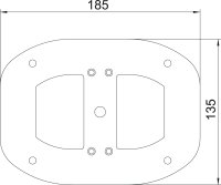 OBO ISSBPDM45RW Podlahová deska, pro ISSDM45, 185x135x3, čistě bílá Ocel