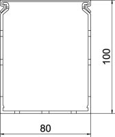 OBO HFVDK 10080 lgr Propojovací kanál LK4H bezhalogenový 100x80x2000 světle šedá