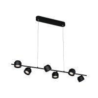 LED závěsné svítidlo Smart Home Zigbee Puric Pane 6x6W černá PAULMANN 79784