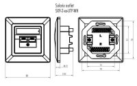 Zásuvka CAT5E UTP 1 x RJ45 pod omítku bílá SOLARIX 23100095