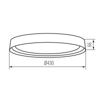 Stropní svítidlo NIFU LED17,8W NW W/B KANLUX 37319