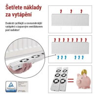 Ventilátor pod radiátor DUO, bílý EMOS P56PR2