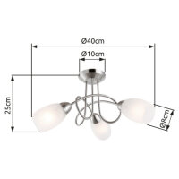 Stropní svítidlo MITIS nikl 3xE14, max. 40W 230V GLOBO 63170-3