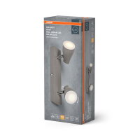 Stropní svítidlo LEDVANCE LED SPOT PEAR GREY 2 x 4.3W 2700K GU10