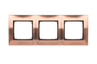 Rámeček 3-násobný kovový Simon 54 Premium, IP20/IP44,rustikální měd, kov DR3/36