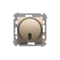 Stmívač s dálkovým ovládáním, (strojek s krytem)20500 W, 230V, zlatá matná