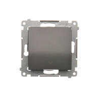 Spínač žaluziový jednoduchý tříjpolohový (1-0-2) 10A 250V, antracit mat