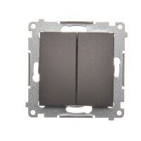 Spínač sériový, řazení 5, 10AX, 250V~ hnědá matná metalizované DW5.01/46