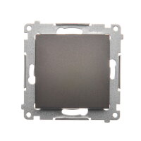 Spínač jednopólový, řazení 1, (strojek s krytem)10AX, 250V 250V hnědá matná