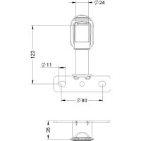 Držák s adaptérem SPINOTTO SP pozink, úhlový SIRENA 83036