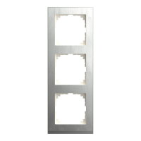 Rámeček Merten M-Pure Decor, trojnásobný, Stainless steel SCHNEIDER MEG4030-3646