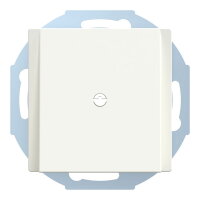 Centrální deska, Merten System M, s vývodkou, polar white, lesklý plast 296319