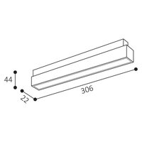 Lištové svítidlo MAGLINE III 30, W 12W 2700K/3300K/4000K bílá LED2 6481871