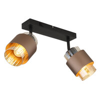 Nástěnné svítidlo MILLEY černá matná 2xE27, max. 40W 230V GLOBO 15560-2C