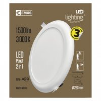 LED přisazený kruhový panel 18W 1500LM 2V1 WW bílý ZM7141 Emos teplá bílá