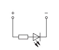 Základní svorka pro moduly, 2 kontakty, červená LED dioda, DC 24V, šedá