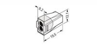 Spojovací krabicová svorka pro plné vodiče 2x 1,5-4 mm2 WAGO 773-602