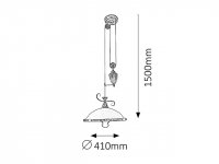 Elisett E27 1x 60W IP20 bronz RABALUX 2756