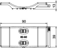 2058UW 90 LGR Uni. podél. opěrka 82-90mm