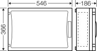 Prázdná skříň ENYSTAR, 306x486x136mm, neprůhledné dveře HENSEL FP 0451