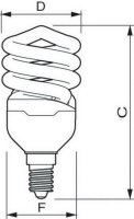 Philips Žárovka Tornado T2 12W CDL E14 220-240V 1PF/6