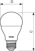 Philips Žárovka CorePro LEDbulb ND 10,5-75W A60 E27 830