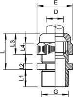 Kabelová vývodka OBO VTEC EXL PG11 SW EX s dlouhým závitem PG11 černá