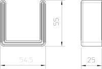 OBO US 5 KS OR Ochranný kryt, pro konce profilů US 5, oranžová Polyetylén, PE