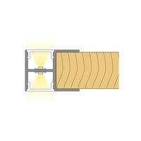Nástěnný hliníkový profil NA 27x19mm bez difuzoru 1m MCLED ML-761.104.74.1