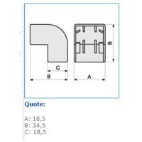 AEM 15X17 W 03151 Pevný vnější roh pro minikanály 15x17 - bílá IBOCO B03151