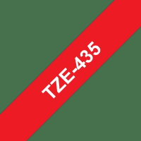 Páska BROTHER TZe-435, červená/bílá (12mm, laminované)