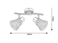 Hestia E14 2x 40W IP20 chrom RABALUX 5300