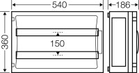 Jističová skříň ENYSTAR 54 modulových jednotek HENSEL FP 1439