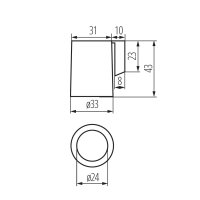 Keramická objímka HLDR-E14-F (CH143-E14-F) KANLUX 02173