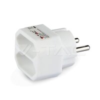2 Outlet Adapter 2.5A  White Label + Pol