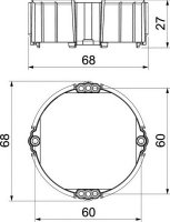 OBO ZU 24-PR Vyrovnávací kroužek pro krabici pod omítku O60mm H24mm PS
