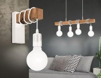 Závěsné svítidlo TOWNSHEND bílá/dub 240W IP20 EGLO 33164