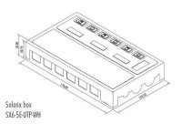 Víceportový box CAT5E UTP 6 x RJ45 bílý SOLARIX 12264681