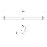 LED prachotěsné svítidlo Indus 600, 8/15 W, max 2250lm, 4000 K, IP66