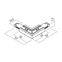 XNEO SURF. 90 degr. ANGLE CONNECTOR 24V