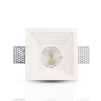 GU10 Fitting Gypsum White Recessed Light Square, VT-867 V-TAC SKU3151