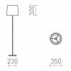 NYC/CONNY 35 stojanová Monaco petrolejová/stříbrné PVC/chrom 230V E27 11W R14078