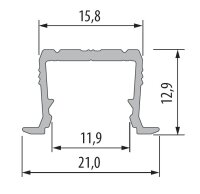 Vestavný hliníkový profil AL-PROFIL AXIN ROCK ANTHRACITE LACQUERED 2M GXLP1155