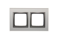Rámeček 2 -násobný Simon 54 Nature, IP20/IP44, skleněný bouřkový mrak DRN2/72
