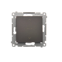 Spínač žaluziový jednoduchý tříjpolohový (1-0-2) 10A 250V, hnědá matná