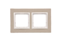 Rámeček 2 -násobný Simon 54 Nature, IP20/IP44,, beton světlý/bílá DRN2/91