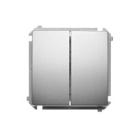 Přepínač dvojitý střídavý, řazení 6+6, 10AX, 250V~, Satén BMW6/2.01/29