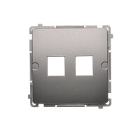 Kryt zásuvky komunikační (pro prvky Keystone), Inox KONTAKT SIMON BMPT/21