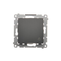 Ovladač zapínací SVĚTLO, řazení 1/0, 16AX, 250V~, černá matná DS1A.01/49